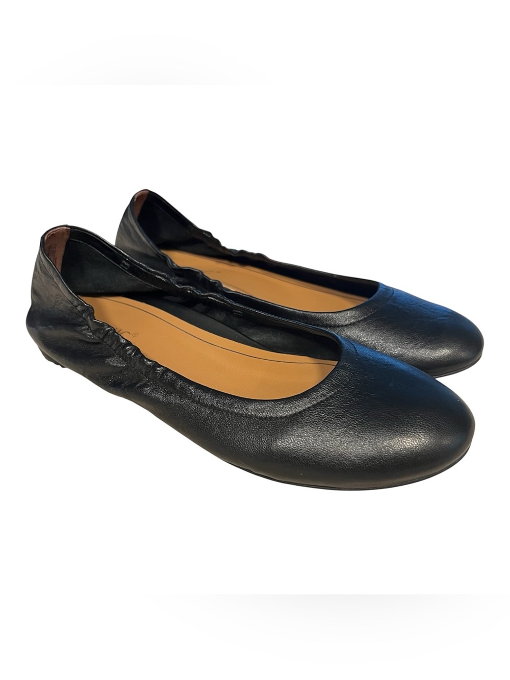Vionic Alexa Black Leather Ballet Flats Women’s Sz 7.5 Comfort Worn Once